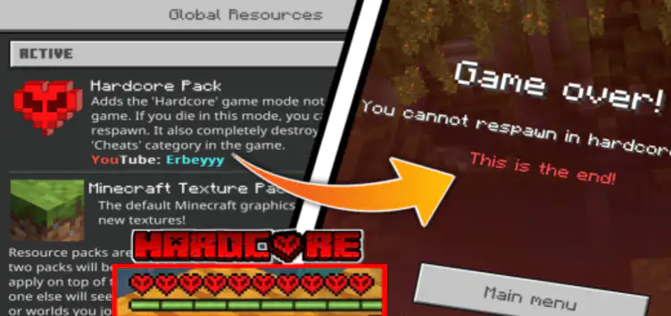 Hardcore Mcpe Textures Pack Mods For Minecraft