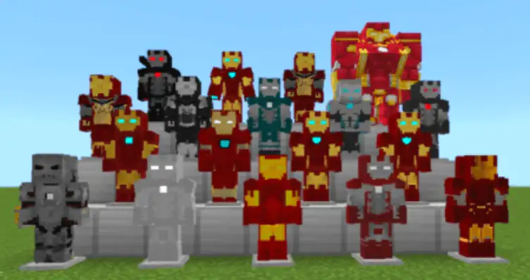 All Battle Damaged Marvel Suits(Minecraft Legends Mod) 