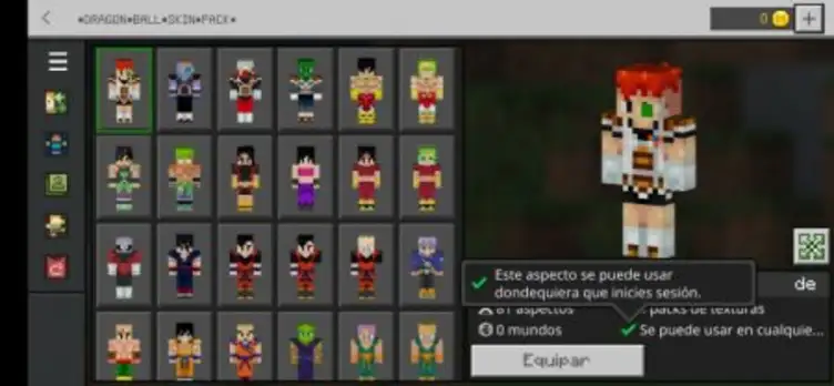 Skin Pack: Dragon Ball - modsgamer.com