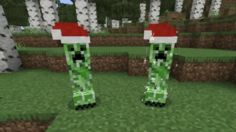 Textures: Creeper With X-Mas Cap - modsgamer.com