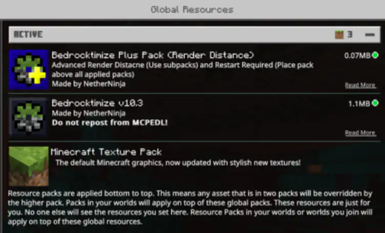 Addon: Bedrocktimize - modsgamer.com