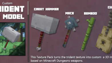 Custom 3D Trident Textures | modsgamer.com