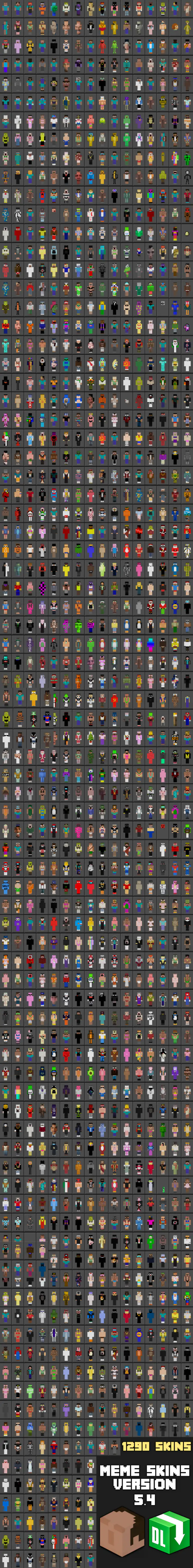 Meme Skins Pack1290 Skins Mods For Minecraft