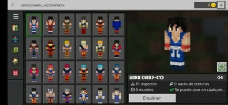 Skin Pack: Dragon Ball - modsgamer.com