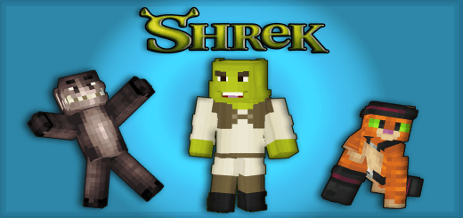 Shrek and Puss in Boots Skin Pack - Mods for Minecraft