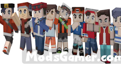 Male Pokémon Caracter Skin Pack[9 Skin] | modsgamer.com
