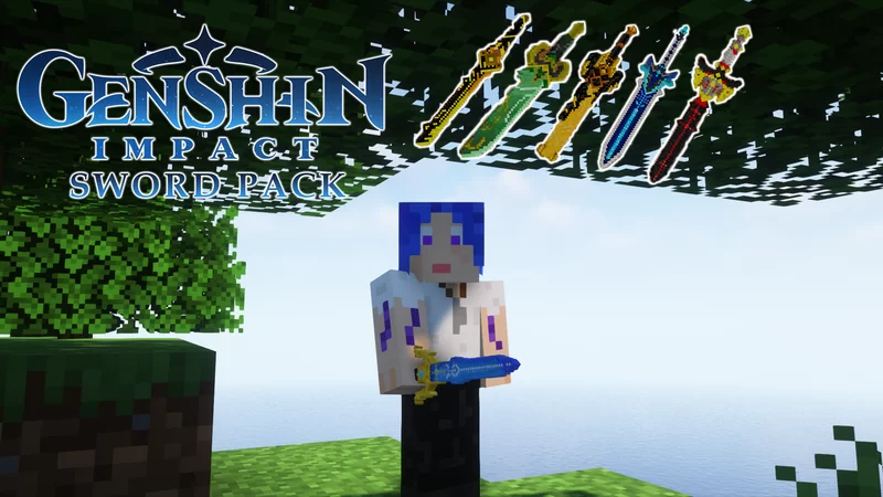 Genshin Impact Sword Texture Pack - Mods for Minecraft