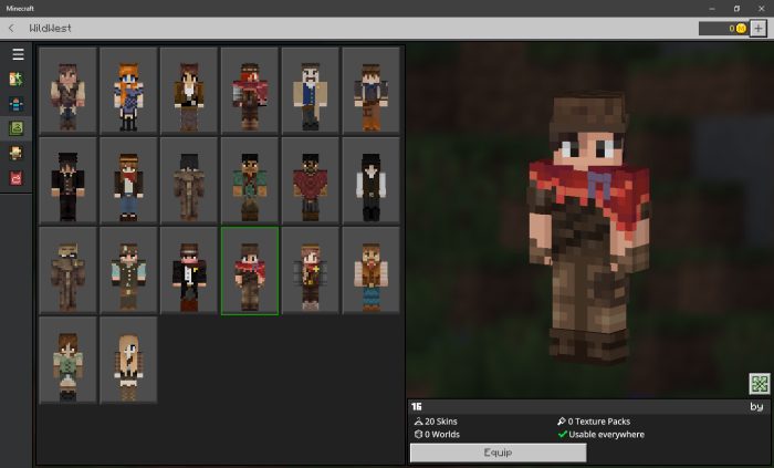 Wild West Skin Pack - Mods for Minecraft