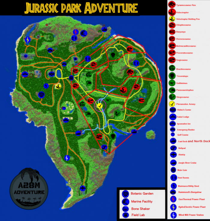 Jurassic Park Adventure Map - Mods for Minecraft