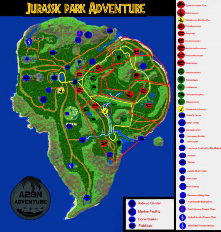 Jurassic Park Visitor Center V2.1 Minecraft Map