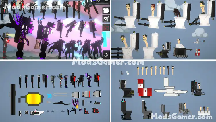 Cartoon Skibidi Toilet Mods v3(Chainsaw Cameraman etc) - Mods for