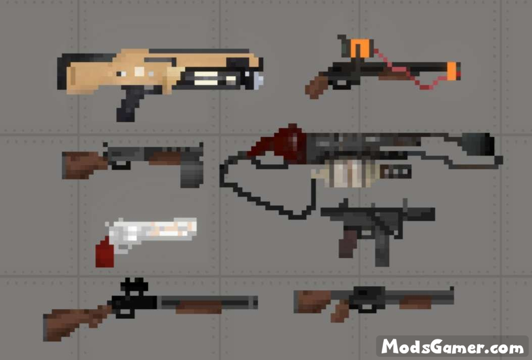 Gun Weapon Module Pack[24 Guns] - Mods for Melon Playground Sandbox PG