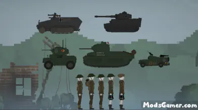 World War II Soldiers and Tanks Armored Car Mod | modsgamer.com