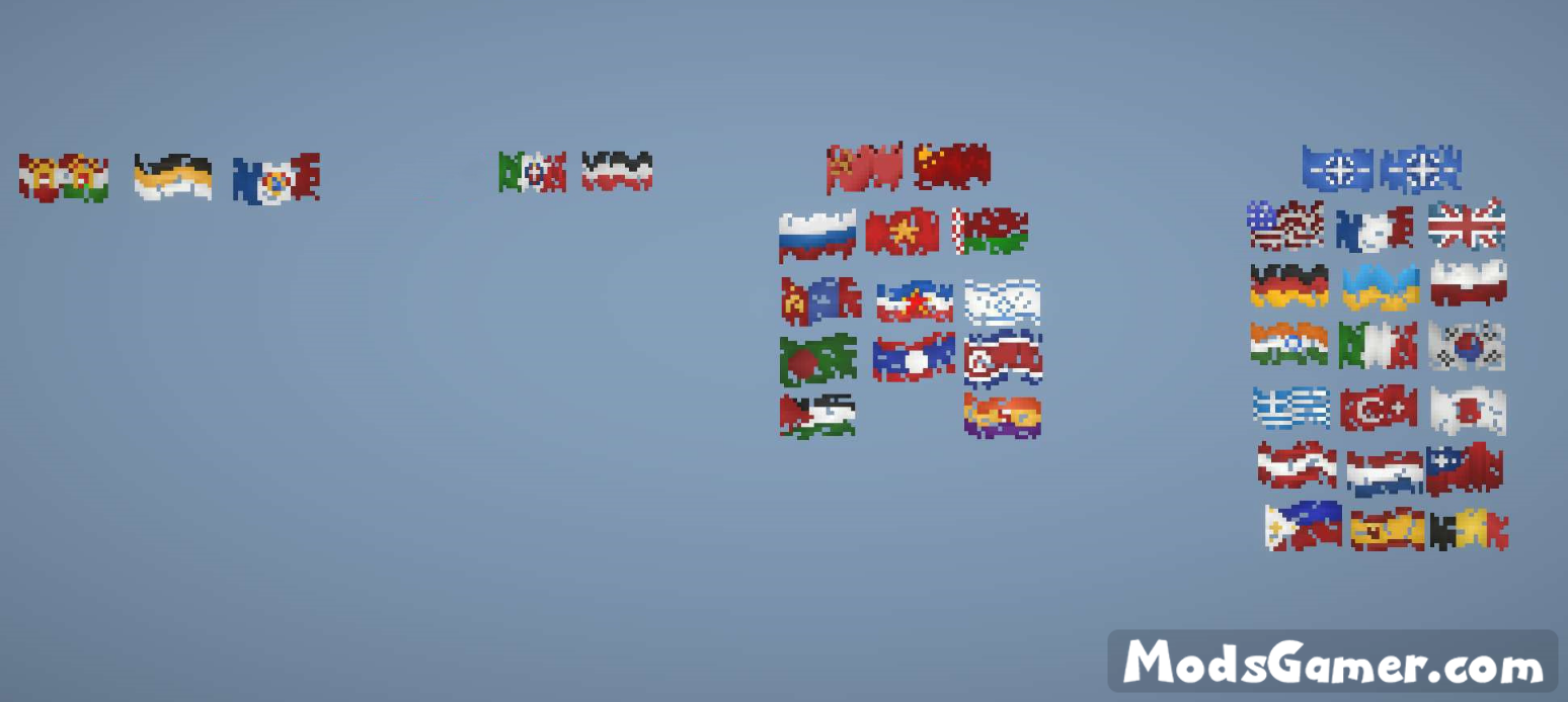 National Flag Mod Collection package - Mods for Melon Playground Sandbox PG