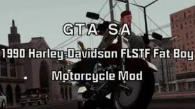 GTA SA 1990 Harley-Davidson FLSTF Fat Boy Motorcycle Mod | modsgamer.com
