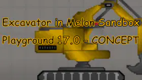 Excavator in Melon Sandbox Playground 17.0 - CONCEPT | modsgamer.com