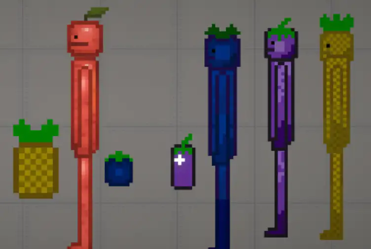 Eggplant Pineapple Blueberry Man (Skin Texture Adaptation, Unique Crash Sound) Mod - modsgamer.com