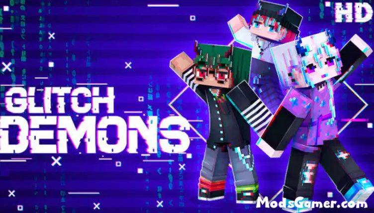 The Glitches Demon Skin Pack mod - Mods for Minecraft