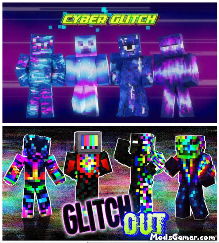 The Glitches Demon Skin Pack mod - Mods for Minecraft