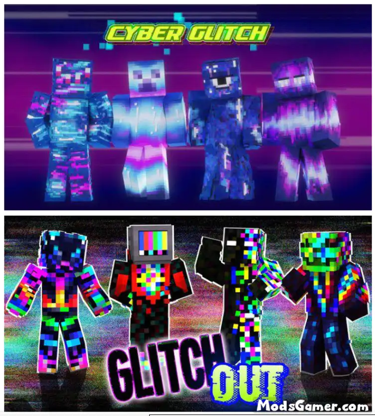 glitch doors  Minecraft Skin