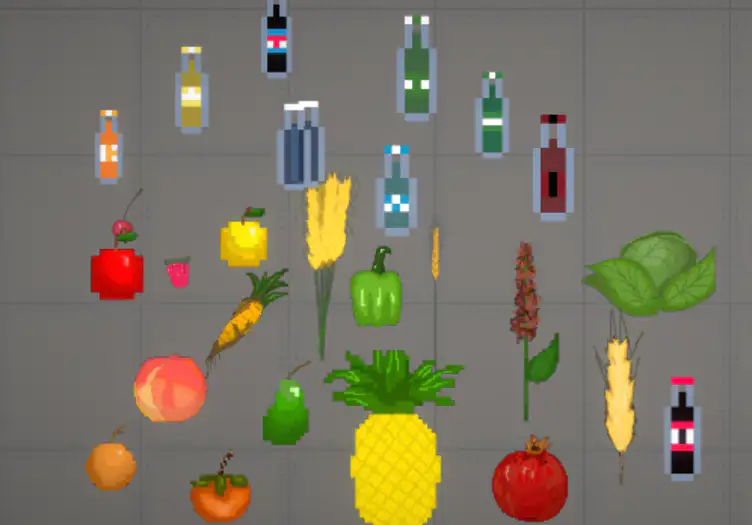 Vegetable and fruit drink mod - Mods for Melon Playground Sandbox PG