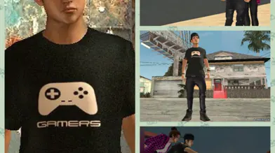 Gtasa Character skin in black style  | modsgamer.com