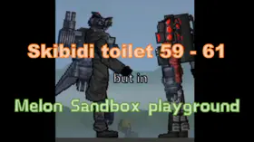 Skibidi toilet 59 - 61, but in Melon Sandbox playground! | modsgamer.com