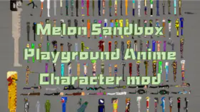 Anime Character Collection Pack Mod(55 Characters) - Mods for Melon  Playground Sandbox PG