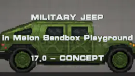 MILITARY JEEP in Melon Sandbox Playground 17.0 - CONCEPT | modsgamer.com