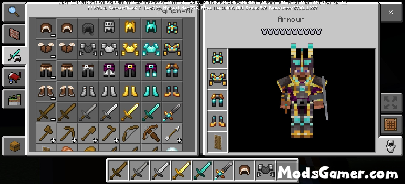 Minecraft PE Fantasy Knight 3D Armor and Helmets