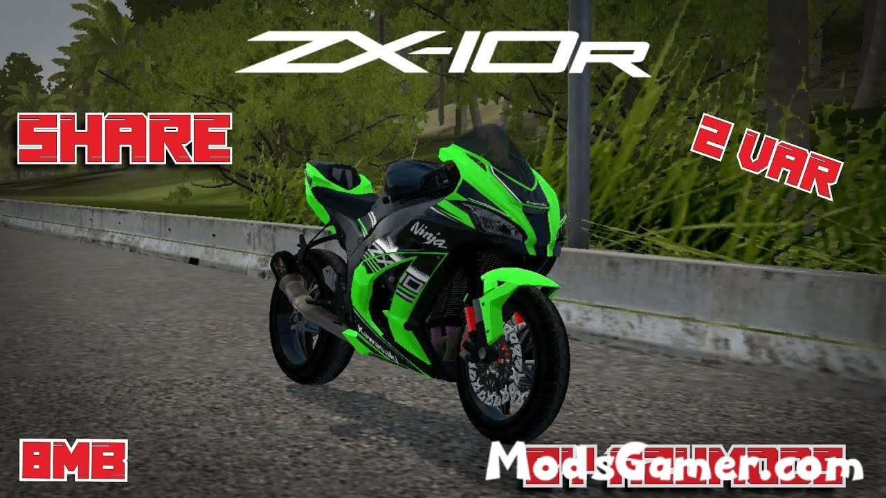 Ninja R1 Mod Kawasaki Ninja ZX-10R Motorcycle Mod - Mods for Bus Simulator Indonesia ...