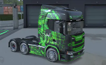 [Stream/RT]Scania TRON green Skin Mod | modsgamer.com