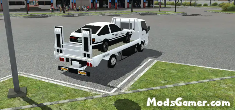 Isuzu Elf Safety Loader Truck (Towing) Mod - modsgamer.com