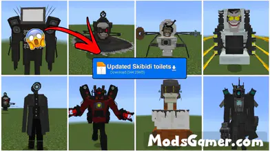 Skibidi toilet v1.4.5 Mod [New toxic toilet & Camera mans etc] | modsgamer.com