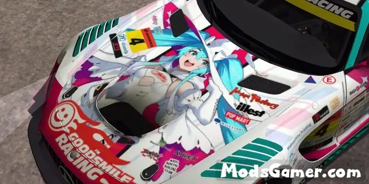 Mercedes-BENZ AMG GT3 EVO 2024 Goodsmile Racing Hatsune Miku Itasha - modsgamer.com