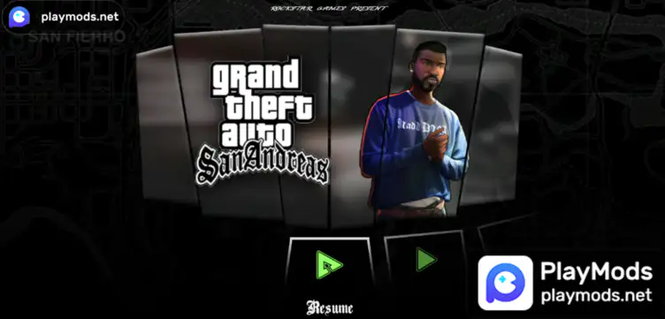 Download GTA 5-style menus and loading screen for GTA San Andreas