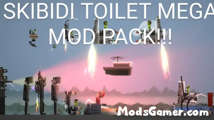 Mega Pack Skibidi Toilet V2 for Melon Playground Mods (Melon