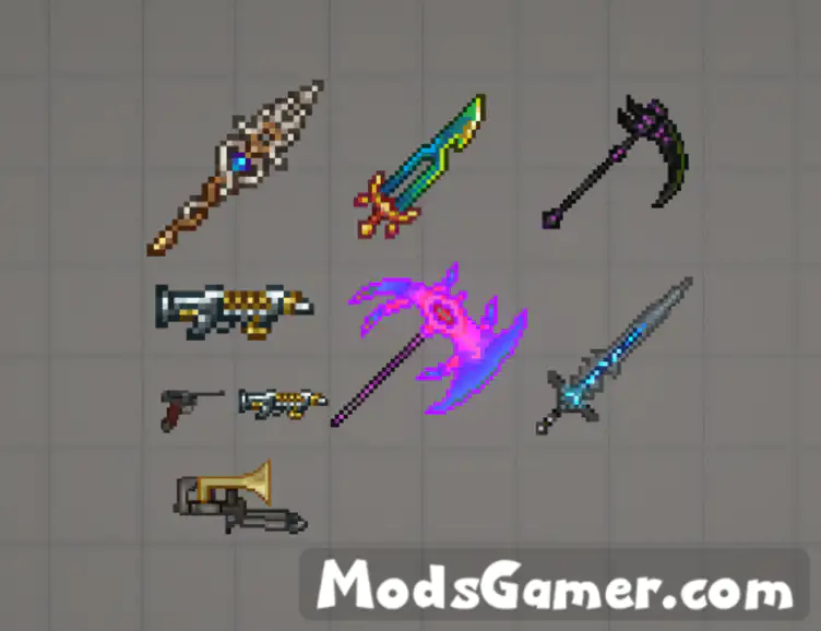 Terraria Weapons Pack Mod - modsgamer.com