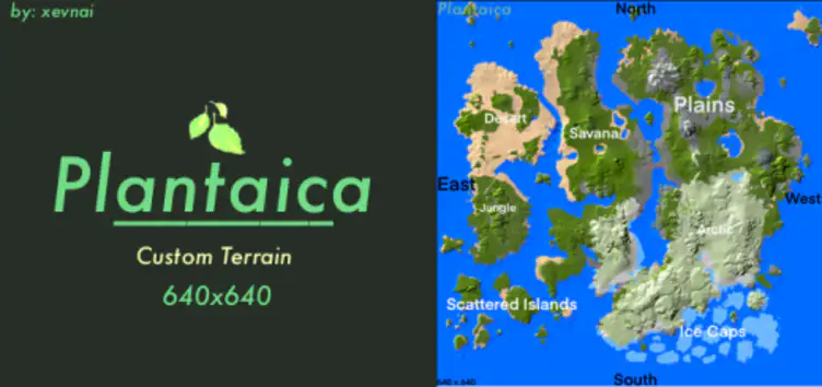 Plantaica | Custom Survival Terrain | 640x640 | - modsgamer.com
