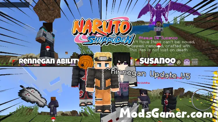 Minecraft naruto addon V5 - modsgamer.com