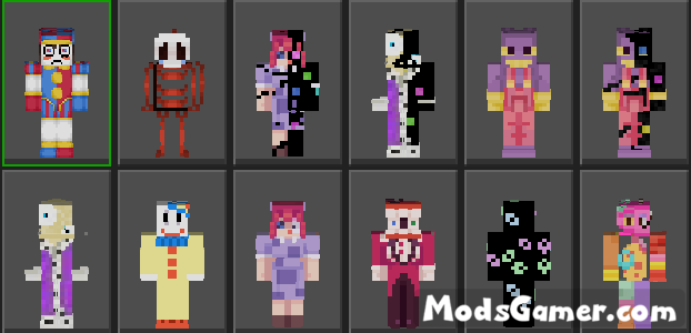 The Amazing Digital Circus Skinpack - Mods for Minecraft