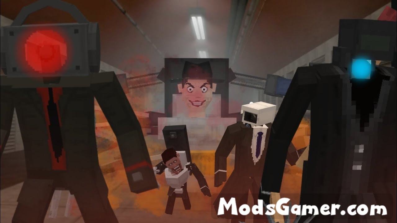 SKIBIDI TOILET V19.1Mod[Upgraded Titan Cameraman,etc] - Mods for Minecraft