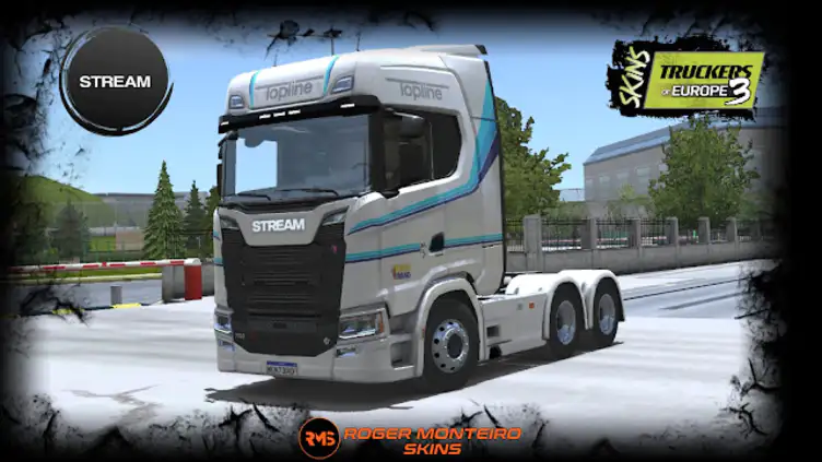 SCANIA S TOPLINE KING OF THE ROAD COM FAIXA AZUL - modsgamer.com