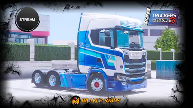 [Stream/ST]Scania S Grafitada Branca Skin Mod | modsgamer.com