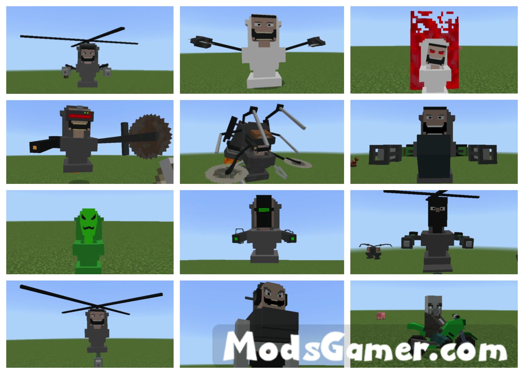 Skibidi Toilet Mod v14.6[142 Characters] - Mods for Minecraft