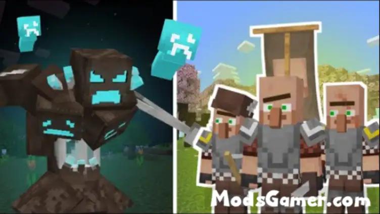 Villager and monster | MONSVILL Addon - modsgamer.com