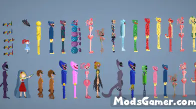 Poppy Playtime Pack Mod(31 Characters) | modsgamer.com