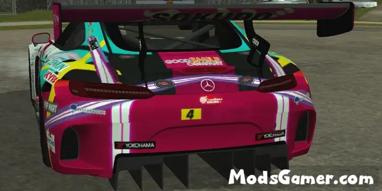 Mercedes-BENZ AMG GT3 EVO 2024 Goodsmile Racing Hatsune Miku Itasha - modsgamer.com