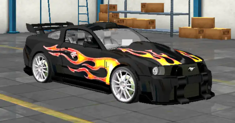 flame car sticker mustang - modsgamer.com