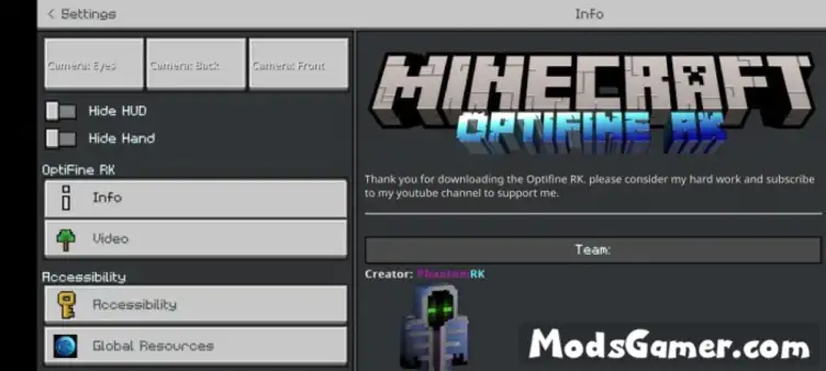 OptiFine RK v5.3.1 Official - modsgamer.com